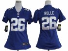 Nike women nfl new york giants #26 rolle blue jerseys