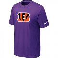 Cincinnati Bengals Sideline Legend Authentic Logo T-Shirt Purple