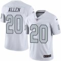 Nike Oakland Raiders #20 Nate Allen White Mens Stitched NFL Limited Rush Jersey