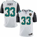 Mens Nike Jacksonville Jaguars #33 Chris Ivory Elite White NFL Jersey