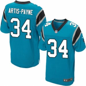 Mens Nike Carolina Panthers #34 Cameron Artis-Payne Elite Blue Alternate NFL Jersey