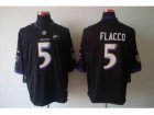 Nike Baltimore Ravens #5 Joe Flacco black jerseys[Limited Art Patch]