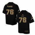Mens Nike San Diego Chargers #76 D.J. Fluker Elite Black Pro Line Gold Collection NFL Jersey