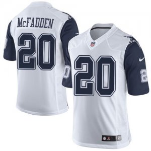 Nike Dallas Cowboys #20 Darren McFadden White Rush Jerseys(Limited)