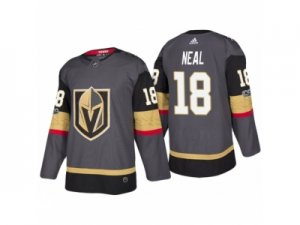 Mens Vegas Golden Knights #18 James Neal Steel Grey 2017-2018 Season Jersey