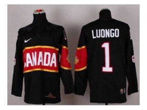 nhl jerseys team canada #1 luongo black[2014 winter olympics]