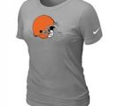 Women Cleveland Browns L.Grey T-Shirts