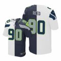 Mens Nike Seattle Seahawks #90 Jarran Reed Elite Team Road Two Tone NFL Jersey