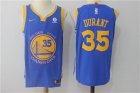 Warriors #35 Kevin Durant Blue Nike Authentic Jersey