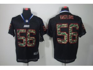 Nike NFL New York Giants #56 Lawrence Taylor black jerseys[Camo Fashion Elite]