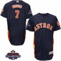 Astros #7 Craig Biggio Navy Blue Flexbase Authentic Collection 2017 World Series Champions Stitched MLB Jersey