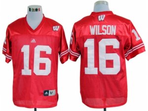 ncaa Wisconsin Badgers Russell Wilson #16 Red College Football Jerseys