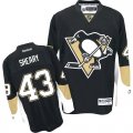 Mens Reebok Pittsburgh Penguins #43 Conor Sheary Premier Black Home NHL Jersey