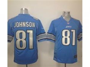 Nike nfl Detroit Lions #81 Calvin Johnson blue Game Jerseys