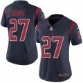 Women's Nike Houston Texans #27 Quintin Demps Limited Navy Blue Rush NFL Jersey
