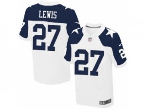 Mens Nike Dallas Cowboys #27 Jourdan Lewis Elite White Throwback Alternate NFL Jersey