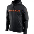 Cincinnati Bengals Nike Circuit Wordmark Essential Performance Pullover Hoodie Black