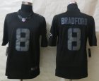 Nike St.Louis Rams #8 Bradford Black Jerseys(Impact Limited)