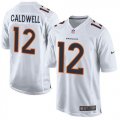 Nike Denver Broncos #12 Andre Caldwell White Men Stitched NFL Game Event Jersey