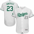 Men's Majestic Los Angeles Dodgers #23 Adrian Gonzalez White Celtic Flexbase Authentic Collection MLB Jersey