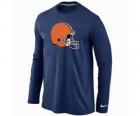 Nike Cleveland Browns Logo Long Sleeve T-Shirt D.Blue