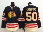 NHL chicago blackhawks #50 Corey Crawford black jerseys(2015 new classic)