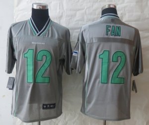 Nike Seattle Seahawks #12 Fan Grey Jerseys(Vapor Elite)