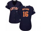 Women Majestic Houston Astros #16 Brian McCann Authentic Navy Blue Alternate 2017 World Series Bound Cool Base MLB Jersey