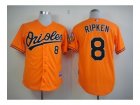 mlb jerseys baltimore orioles #8 ripken orange