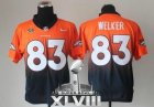 Nike Denver Broncos #83 Wes Welker Orange-Navy Blue Super Bowl XLVIII NFL Elite Fadeaway Fashion Jersey