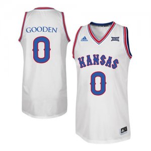 Kansas Jayhawks #0 Drew Gooden White Throwback College Basketball Jersey