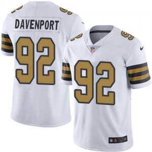 Nike Saints #92 Marcus Davenport White Color Rush Limited Jersey