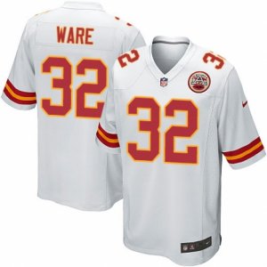 Mens Nike Kansas City Chiefs #32 Spencer Ware Game White NFL Jersey