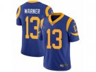 Nike Los Angeles Rams #13 Kurt Warner Vapor Untouchable Limited Royal Blue Alternate NFL Jersey