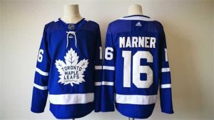 Mens Adidas Maple Leafs 16 Mitch Marner blue Adidas Jersey