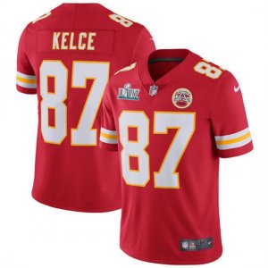 Nike Chiefs #87 Travis Kelce Red 2020 Super Bowl LIV Vapor Untouchable Limited