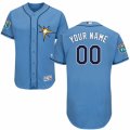 Mens Majestic Tampa Bay Rays Customized Light Blue Flexbase Authentic Collection MLB Jersey