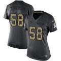 Women's Nike New York Jets #58 Erin Henderson Limited Black 2016 Salute to Service NFL Jersey