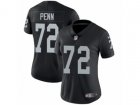 Women Nike Oakland Raiders #72 Donald Penn Vapor Untouchable Limited Black Team Color NFL Jersey