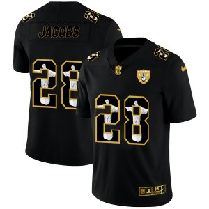 Nike Raiders #28 Josh Jacobs Black Jesus Faith Edition Limited Jersey