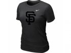 Women MLB San Francisco Giants Heathered Black Nike Blended T-Shirt