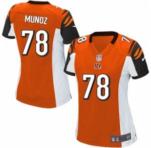 Womens Nike Cincinnati Bengals #78 Anthony Munoz Game Orange Alternate NFL Jersey