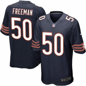 Men\'s Nike Chicago Bears #50 Jerrell Freeman Game Navy Blue Team Color NFL Jersey