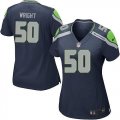 Women Nike Seattle Seahawks #50 K.J. Wright blue jerseys