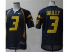 Ncaa West Virginia Mountaineers Stedman Bailey #3 Blue College Football Jerseys