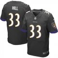 Nike Baltimore Ravens #33 Will Hill Black Jerseys(Elite)