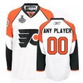 Customized Philadelphia Flyers Jersey White Road Man With Stanley Cup Finals