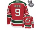 NHL New Jersey Devils 9 Zach Parise Red-Green 2012 Stanley Cup Finals Hockey Jersey