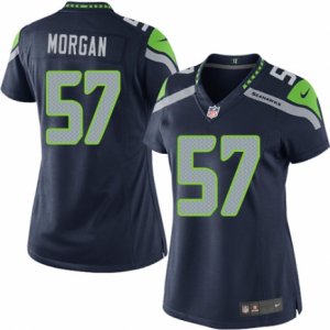 Women\'s Nike Seattle Seahawks #57 Mike Morgan Limited Steel Blue Team Color NFL Jersey