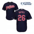 Cleveland Indians #26 Mike Napoli Blue New Authentic Collection Baseball Jersey